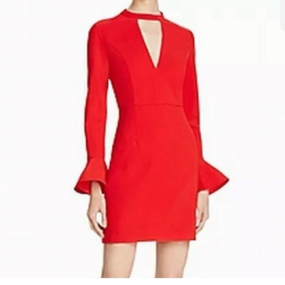 Lucy Paris Red Bell Sleeve Dress